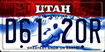 UT license plate D612OR