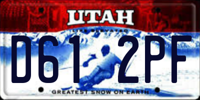 UT license plate D612PF