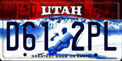 UT license plate D612PL