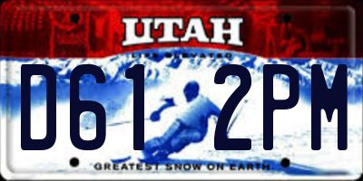 UT license plate D612PM