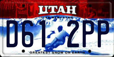 UT license plate D612PP
