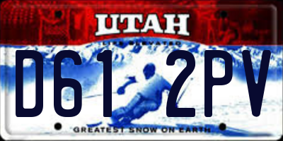 UT license plate D612PV