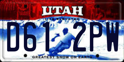 UT license plate D612PW