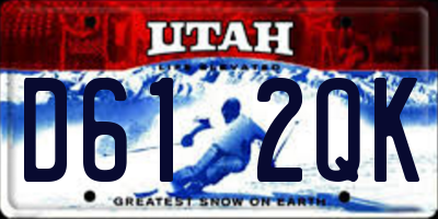 UT license plate D612QK