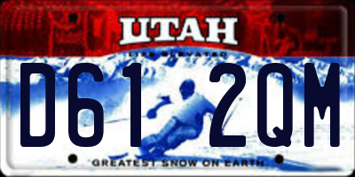UT license plate D612QM
