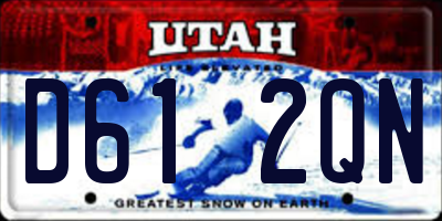 UT license plate D612QN