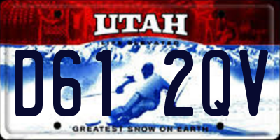 UT license plate D612QV
