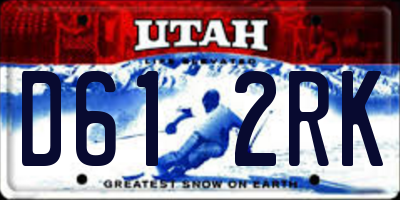 UT license plate D612RK