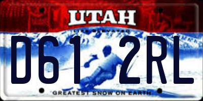 UT license plate D612RL