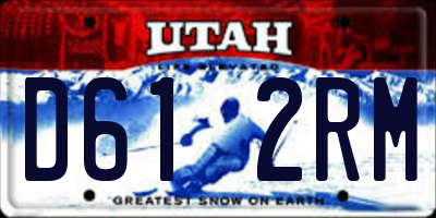 UT license plate D612RM