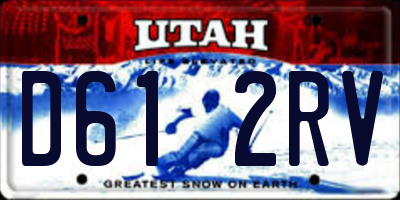 UT license plate D612RV