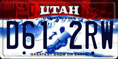 UT license plate D612RW