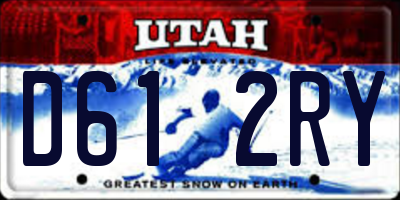 UT license plate D612RY