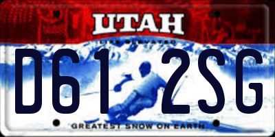 UT license plate D612SG