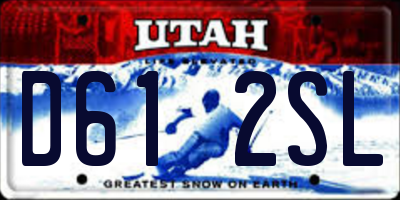 UT license plate D612SL