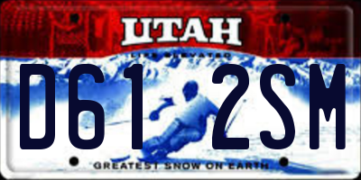 UT license plate D612SM