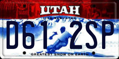 UT license plate D612SP