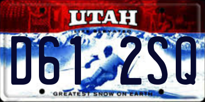 UT license plate D612SQ