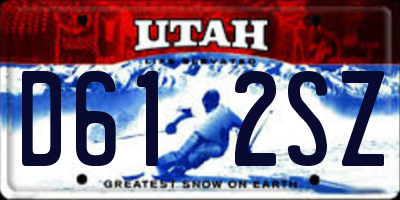 UT license plate D612SZ