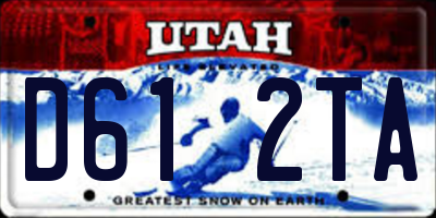 UT license plate D612TA