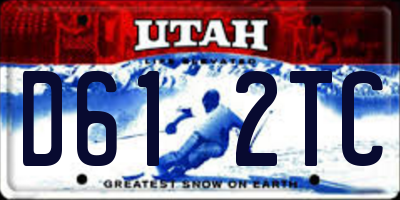 UT license plate D612TC