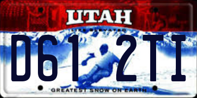 UT license plate D612TI