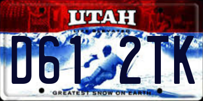 UT license plate D612TK