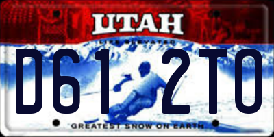 UT license plate D612TO