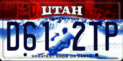 UT license plate D612TP