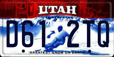 UT license plate D612TQ