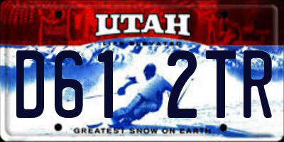 UT license plate D612TR