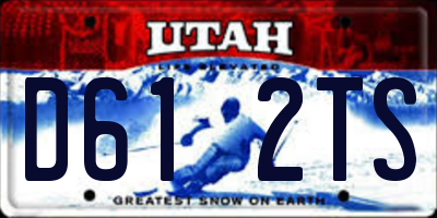 UT license plate D612TS