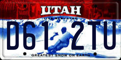 UT license plate D612TU