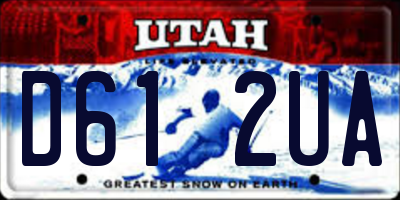 UT license plate D612UA