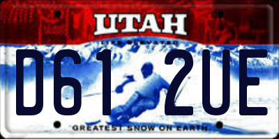 UT license plate D612UE