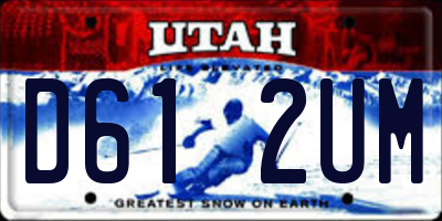 UT license plate D612UM