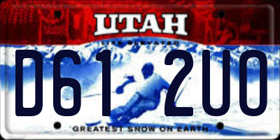 UT license plate D612UO