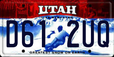UT license plate D612UQ