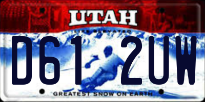 UT license plate D612UW