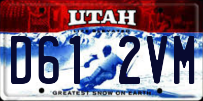 UT license plate D612VM