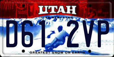 UT license plate D612VP