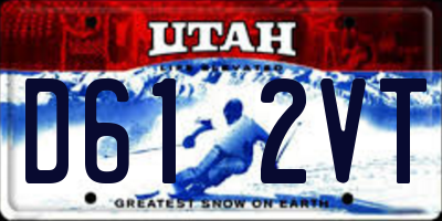 UT license plate D612VT