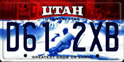 UT license plate D612XB