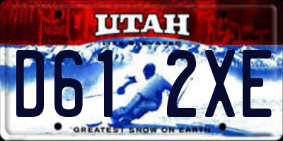 UT license plate D612XE