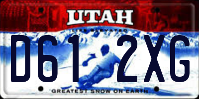 UT license plate D612XG