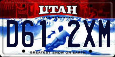 UT license plate D612XM