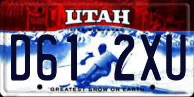 UT license plate D612XU