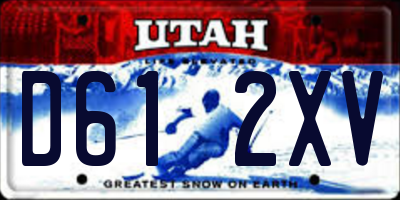 UT license plate D612XV