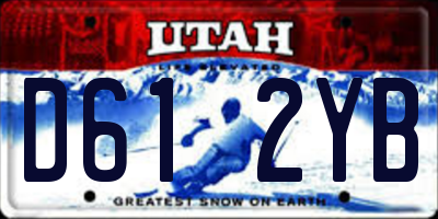 UT license plate D612YB