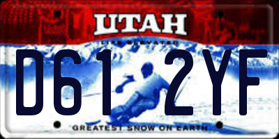 UT license plate D612YF